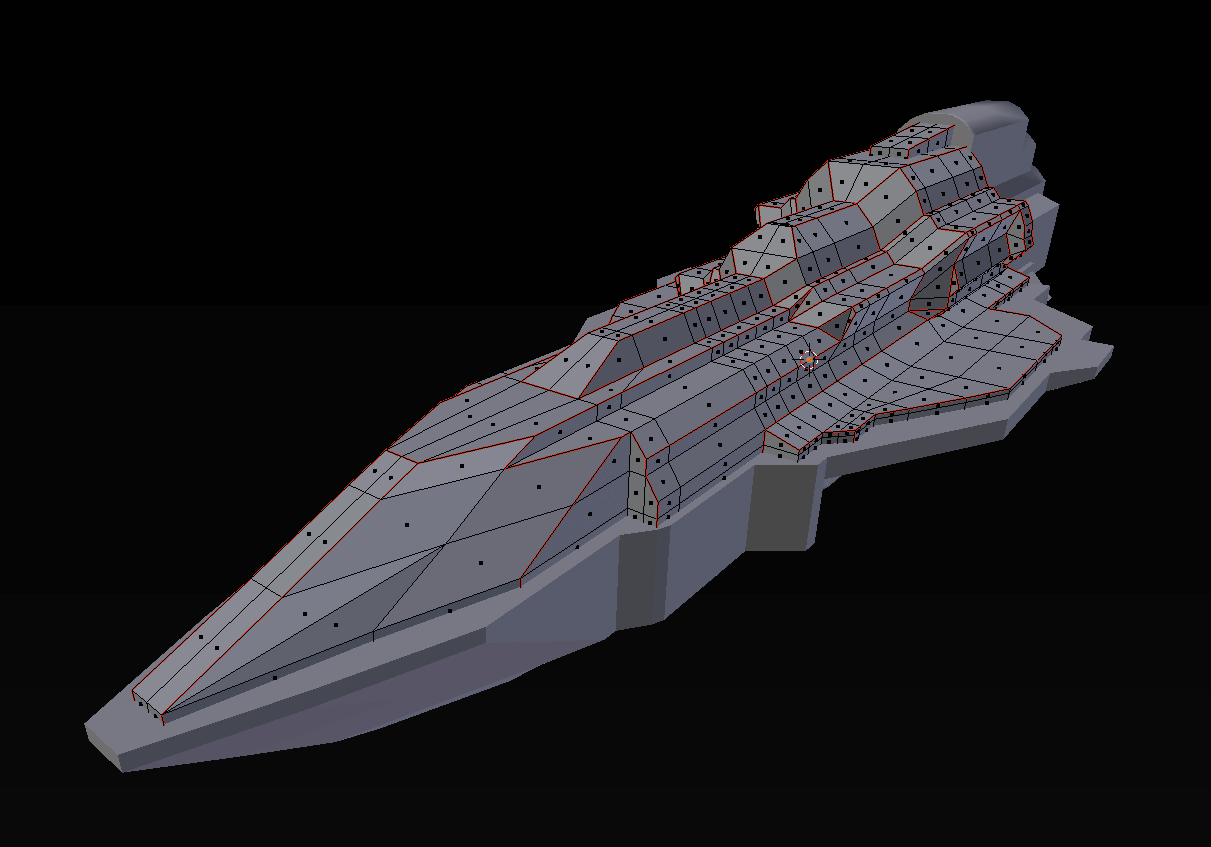 Creating Edge Seams for UV Unwrapping - Lux Cruiser Top Chassis